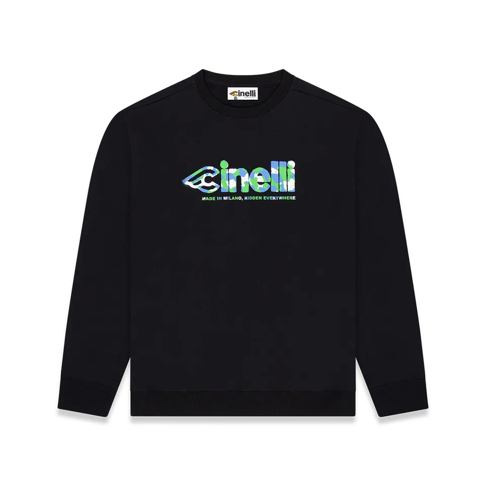 cinelli-felpa-girocollo-global-cycling-black image 1