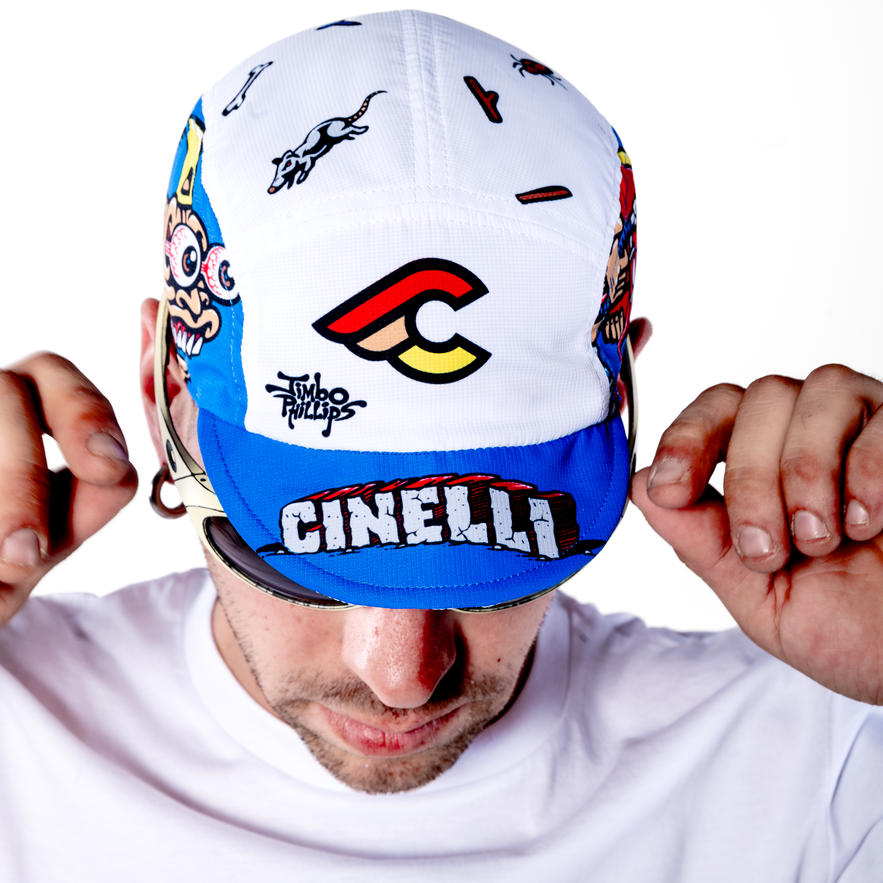 cinelli-drifter-cap-jimbo-phillips-white-blue-tecnico image 1