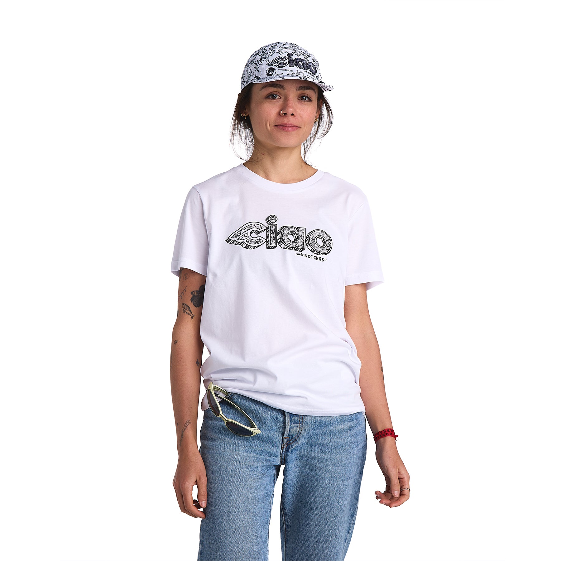 cinelli-chas-christiansen-ciao-t-shirt-bianca image 2