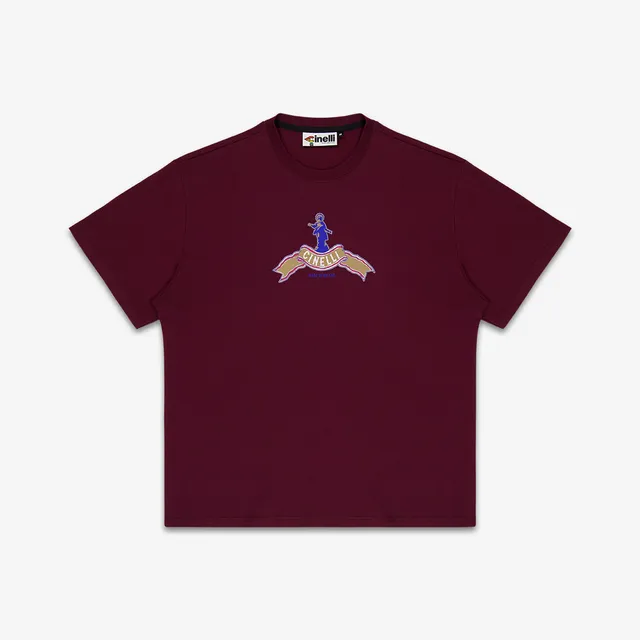cinelli-madonnina-t-shirt-cotone-bordeaux image 1