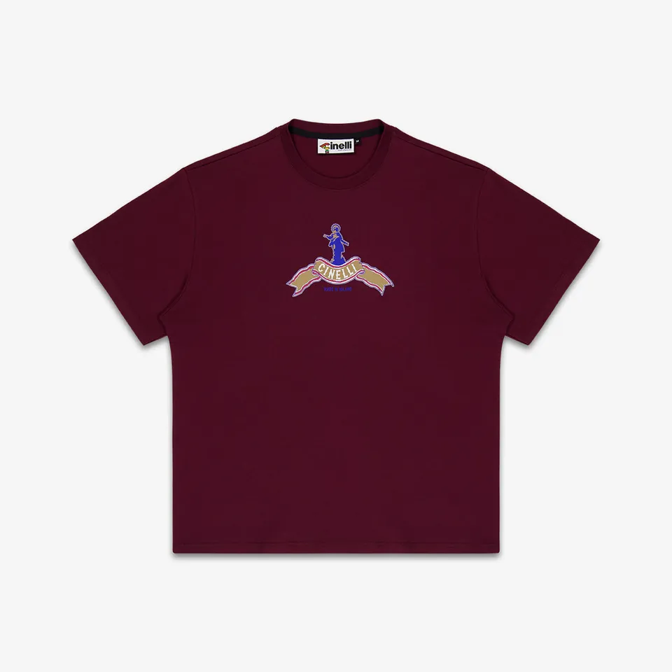 cinelli-madonnina-t-shirt-cotone-bordeaux image 1