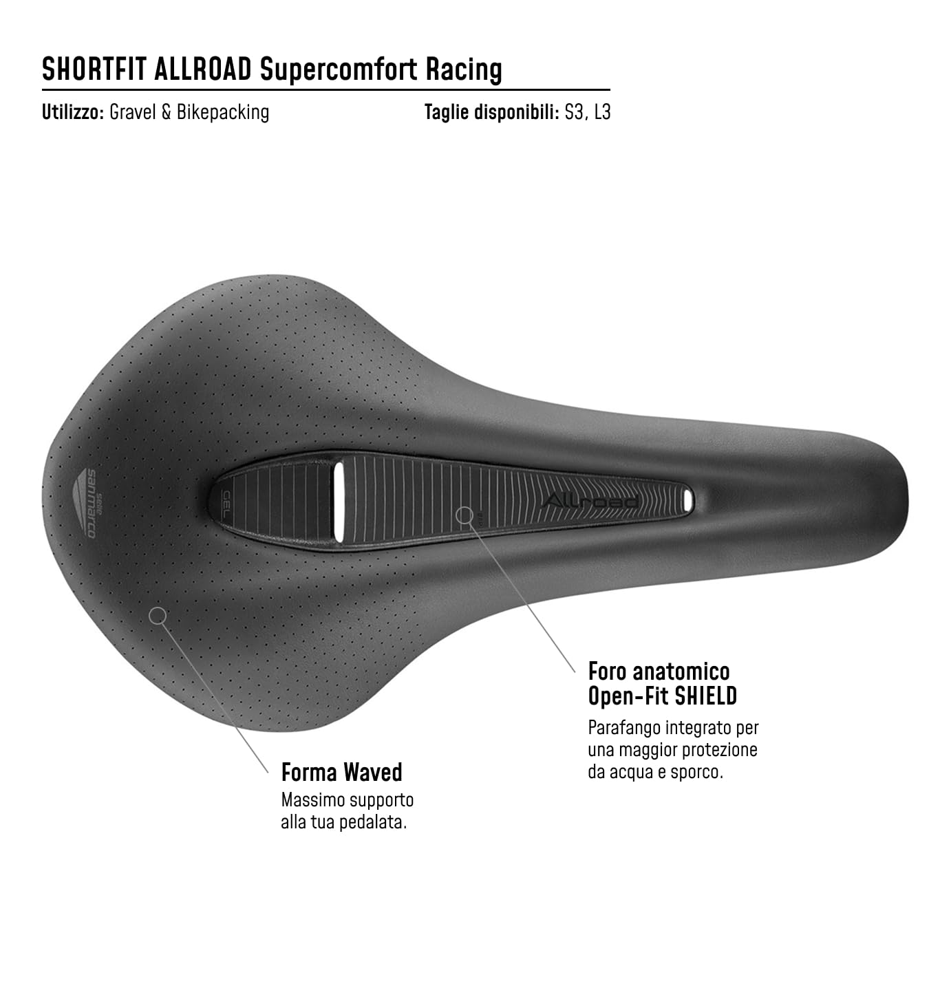 selle-san-marco-shortfit-allroad-supercomfort-racing-sella-gravel-gel-xsilite image 6