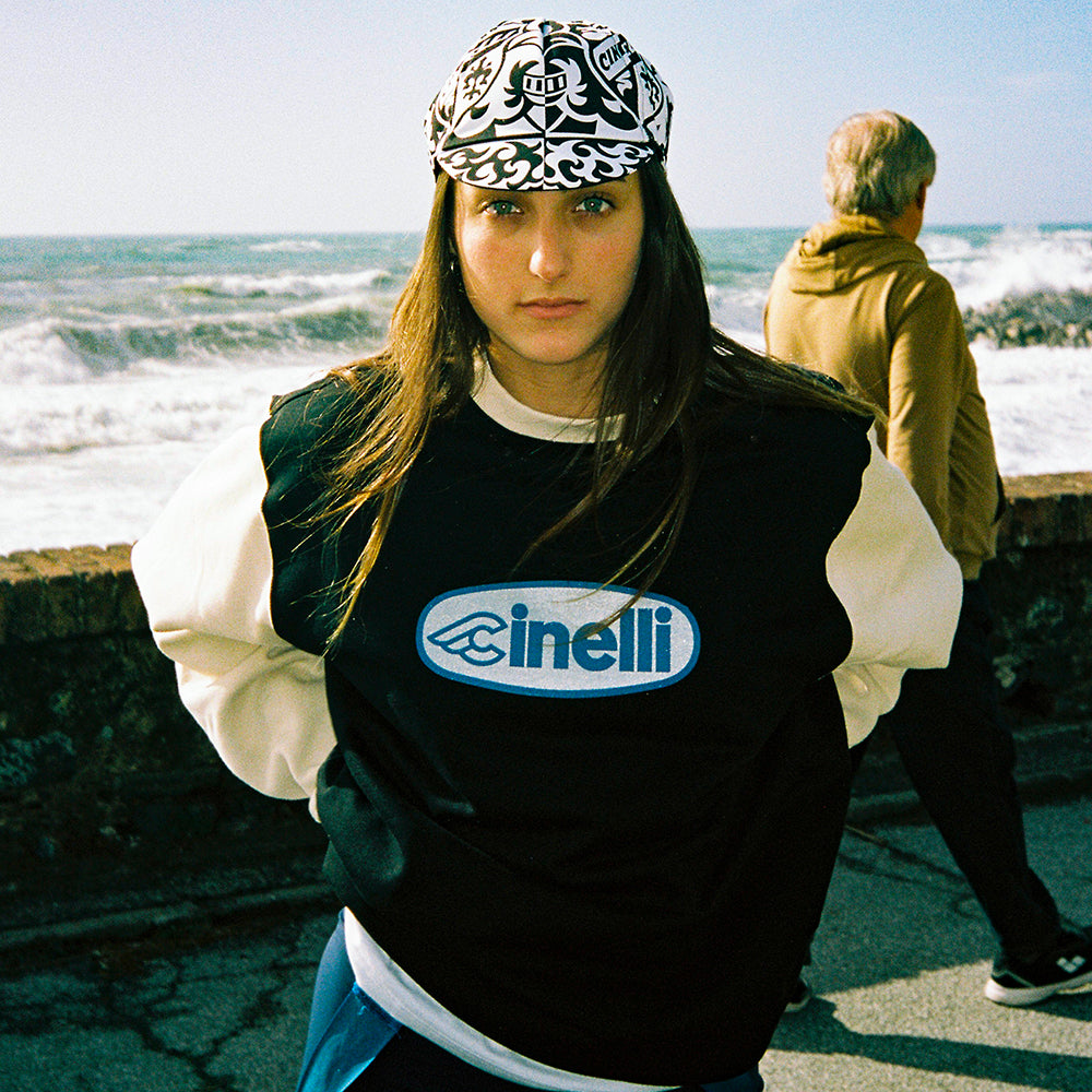cinelli-crewneck-oval-black-white-felpa-girocollo image 2