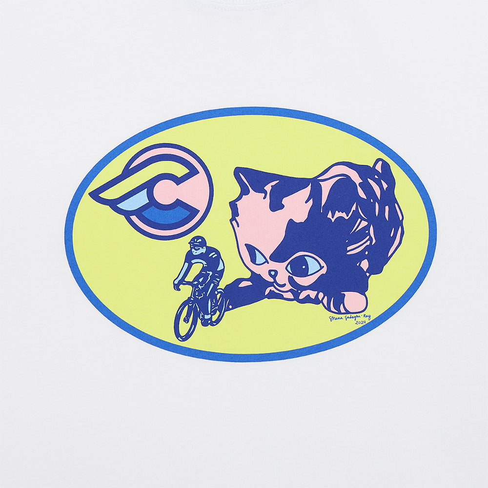 cinelli-t-shirt-shana-sadeghi-ray-kitten-white-maglia-art-program-unisex image 2