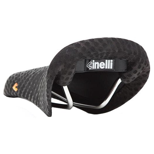 cinelli-volare-sella-bici-in-pelle-nera-bianca image 2