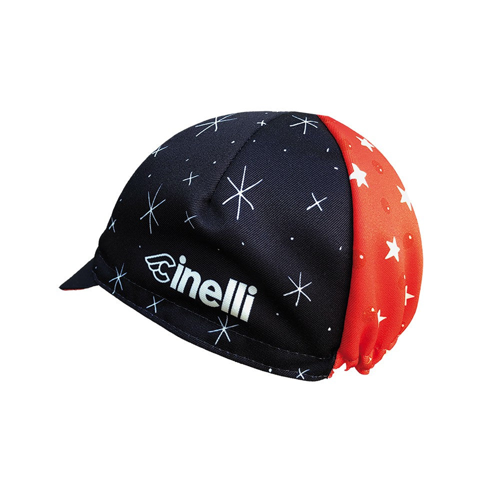 cinelli-art-program-sergio-mora-cosmic-riders-cappellino-ciclismo-nero image 2