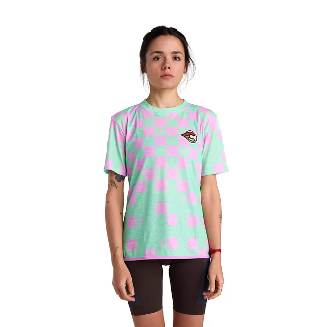cinelli-tempo-5-tech-tee-donna-maglia-ciclismo-verde image 1