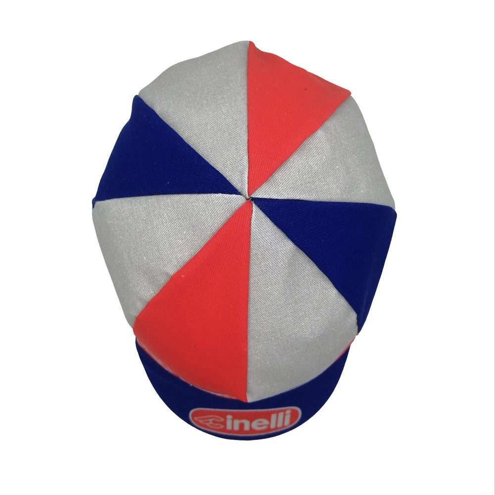cinelli-cappellino-ciclismo-oval-rosso-e-blu image 4