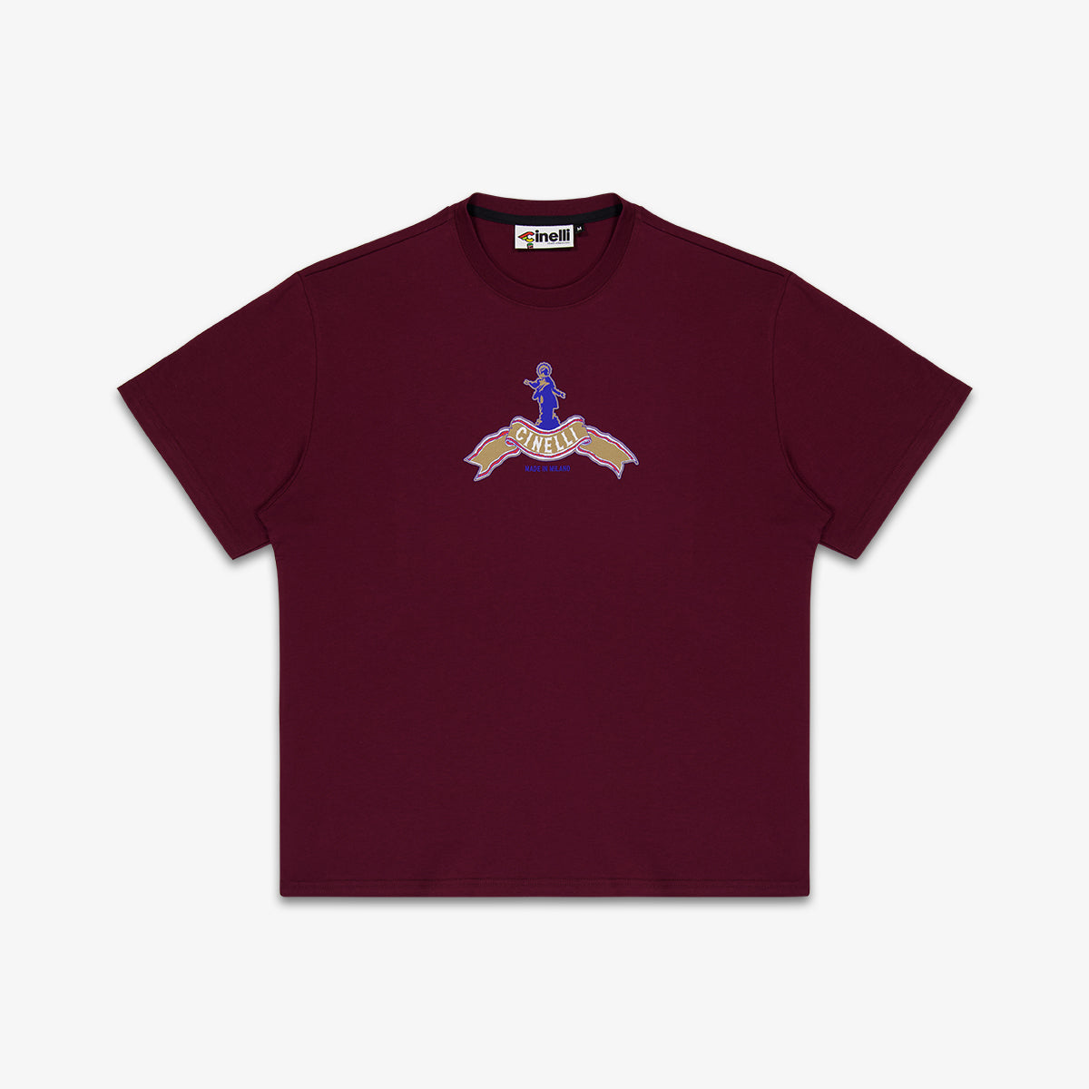 cinelli-madonnina-t-shirt-cotone-bordeaux image 1
