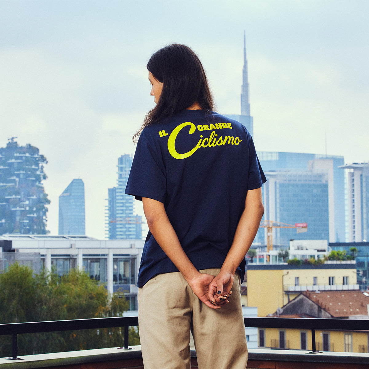 cinelli-t-shirt-cultura-blue-maglietta-cotone-bio-unisex image 4