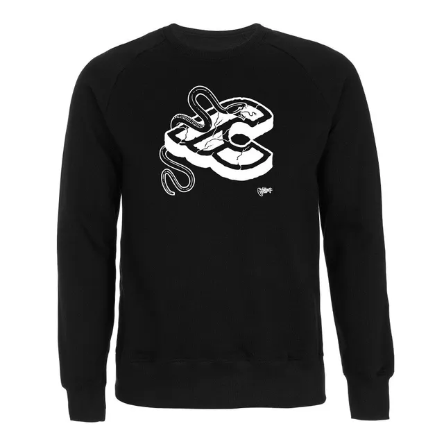cinelli-mike-giant-black-crewneck-sweatshirt-felpa-art-program image 1