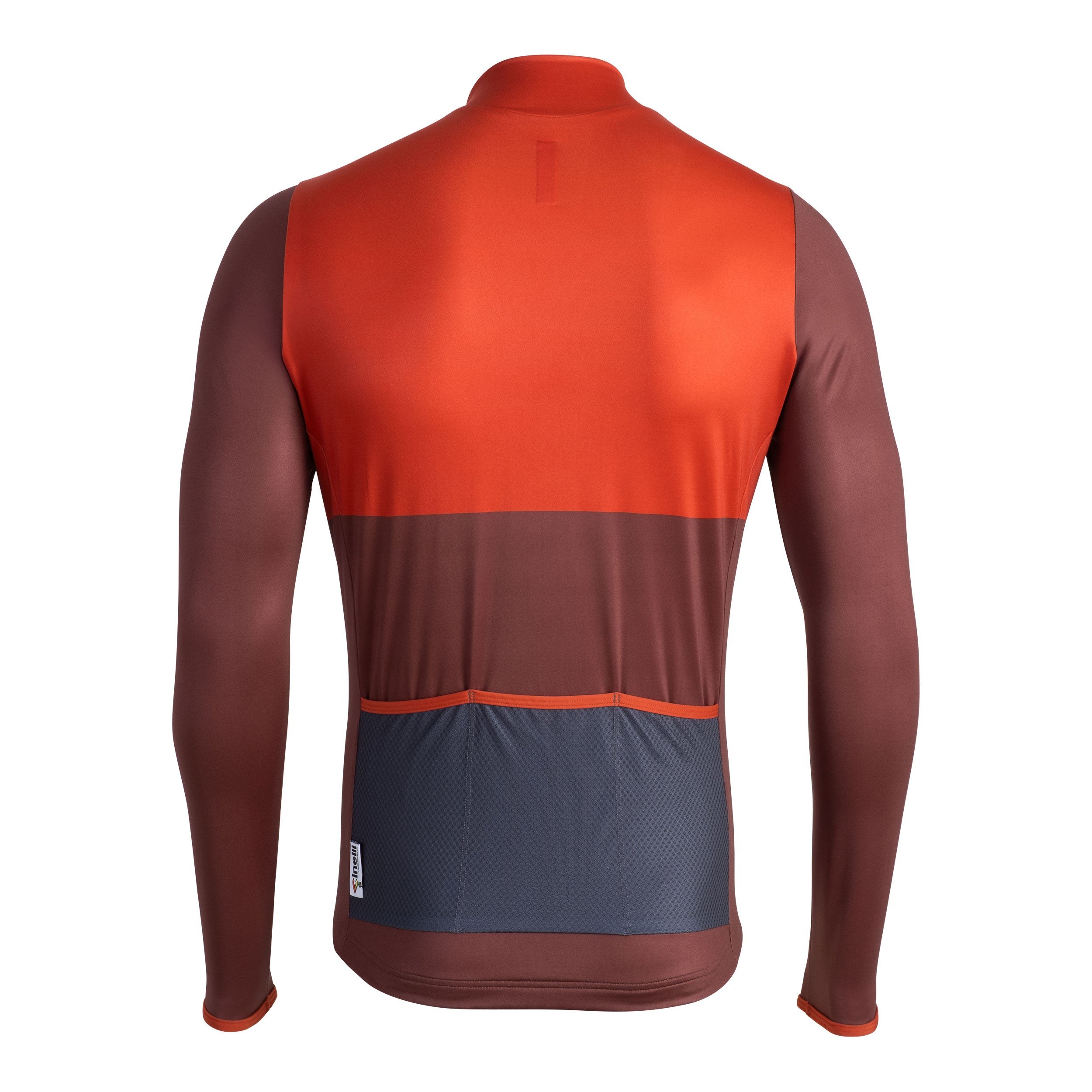 cinelli-winter-jersey-tempo-brown-block-maglia-ciclismo-invernale-con-tasche-pos image 3