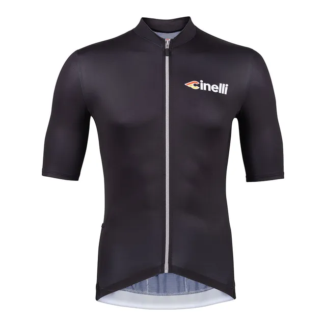 cinelli-tempo-maglia-ciclismo-nero-grigio image 1