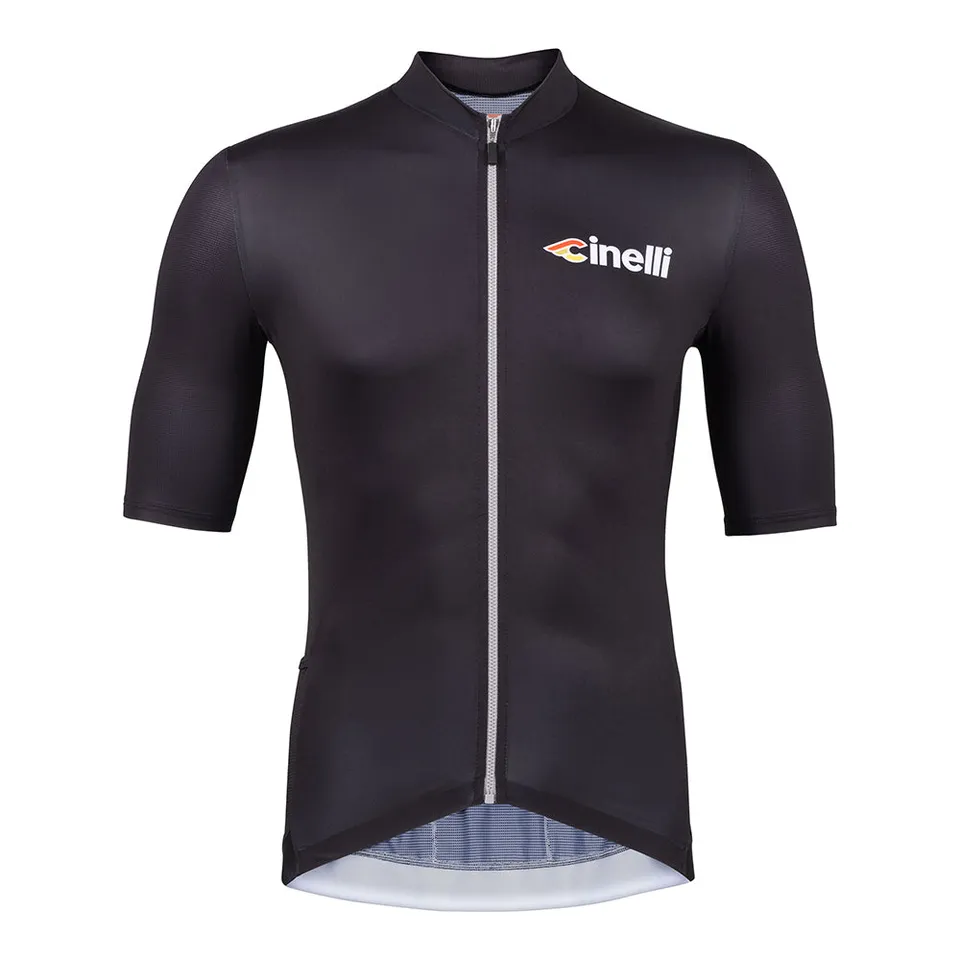 cinelli-tempo-maglia-ciclismo-nero-grigio image 1