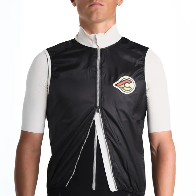 cinelli-supercorsa-gilet-antivento-nero-e-bianco image 1