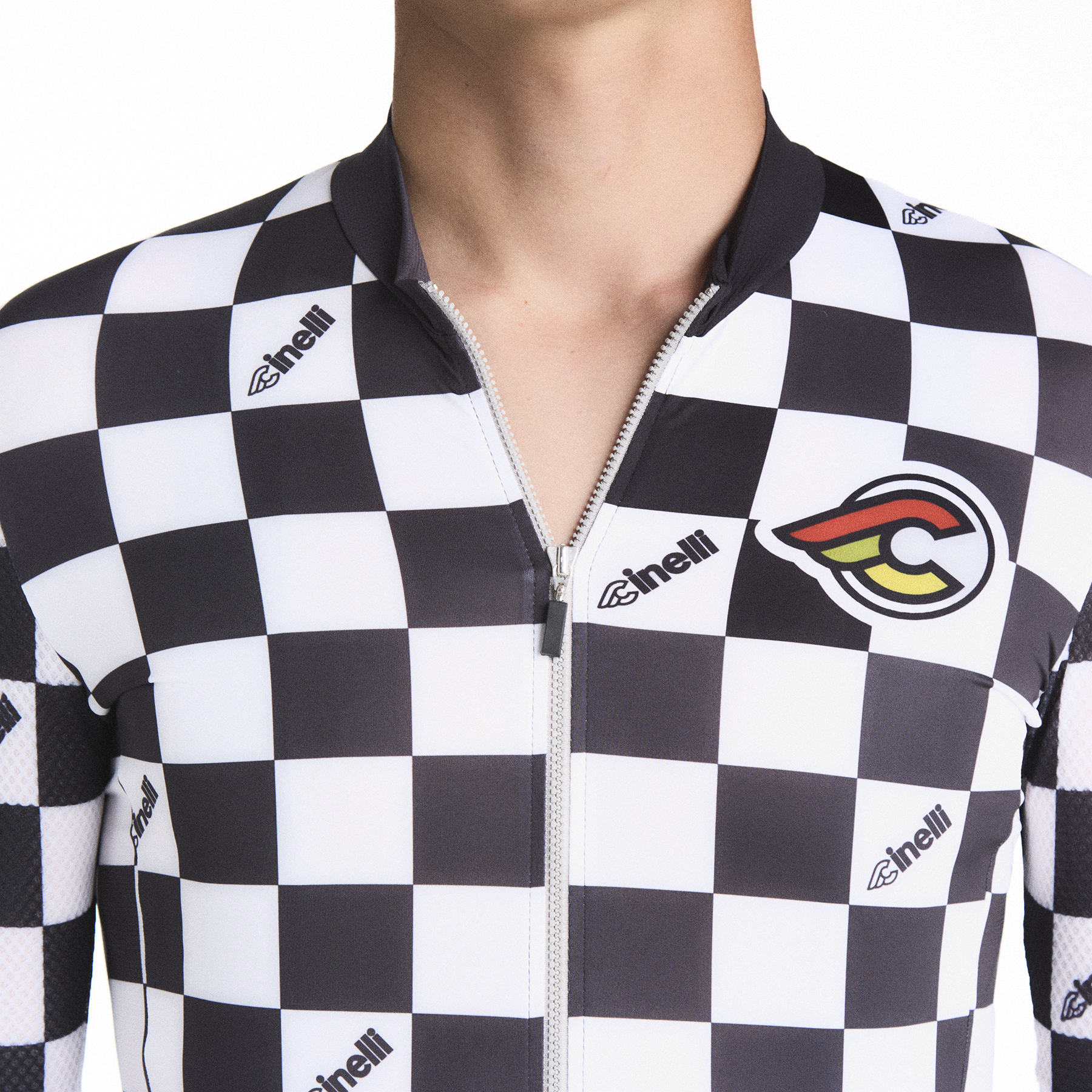 cinelli-tempo-5-maglia-ciclismo-nero-bianco image 6