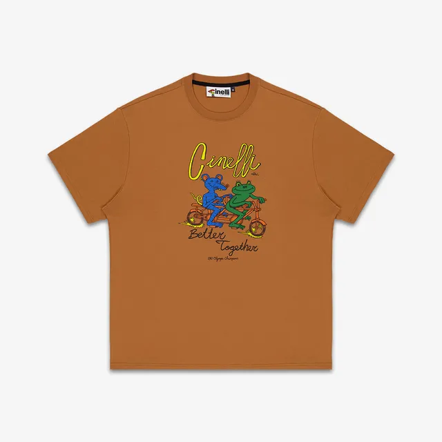 cinelli-melcher-oosterman-better-together-t-shirt-marrone image 1