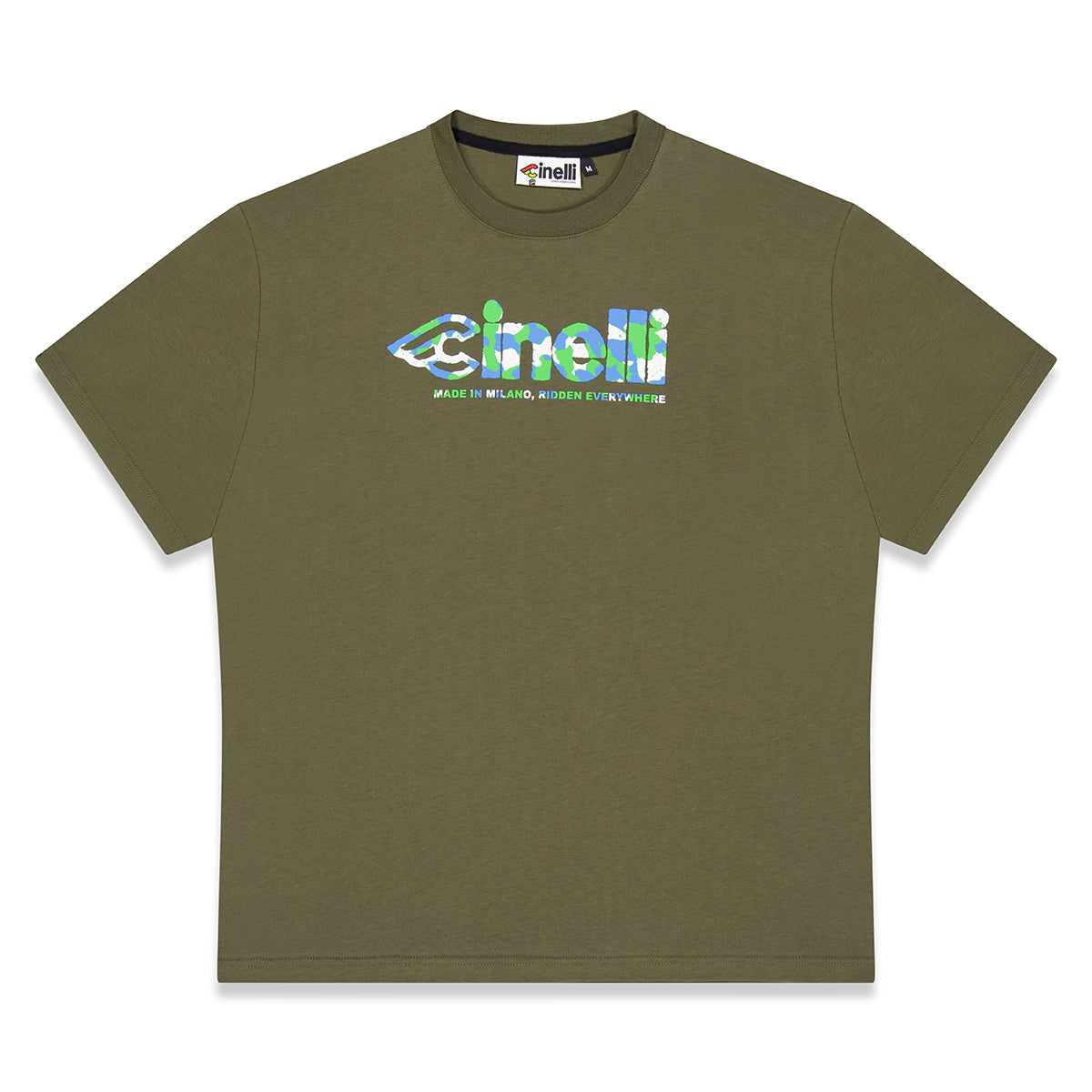 cinelli-t-shirt-global-cycling-army-green image 1