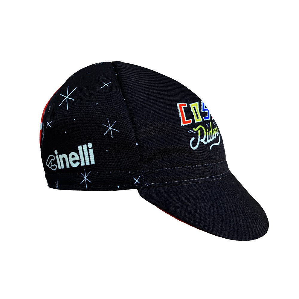 cinelli-art-program-sergio-mora-cosmic-riders-cappellino-ciclismo-nero image 1
