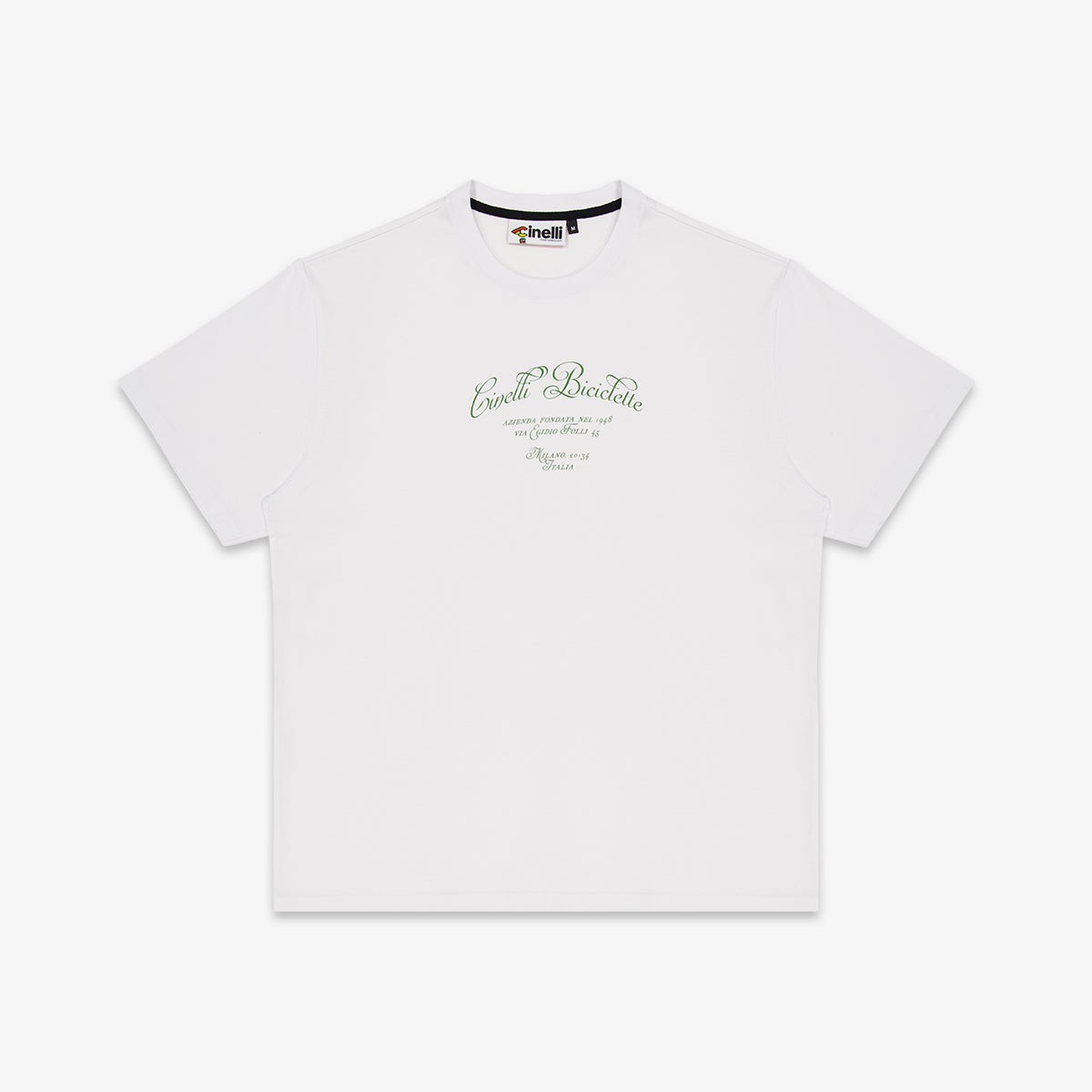 cinelli-via-folli-white-t-shirt-cotone-organico image 1