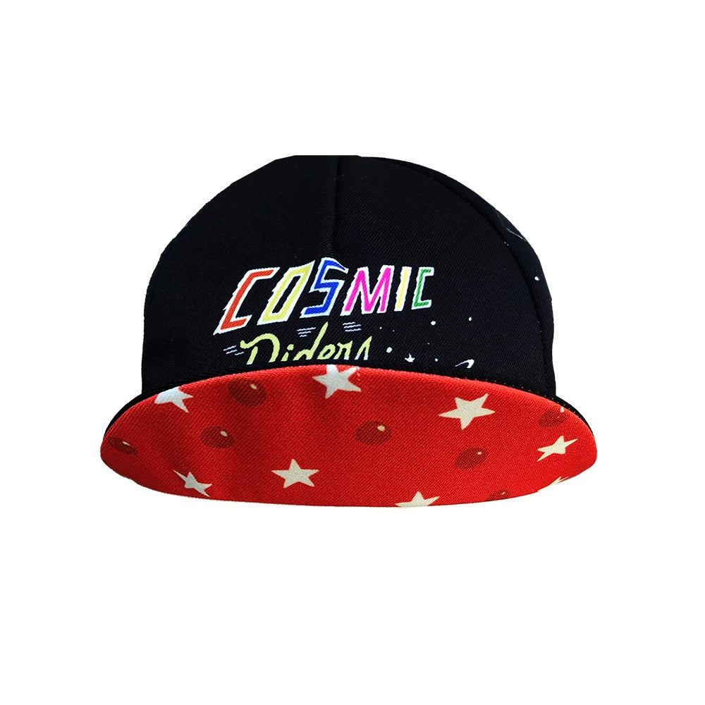 cinelli-art-program-sergio-mora-cosmic-riders-cappellino-ciclismo-nero image 3