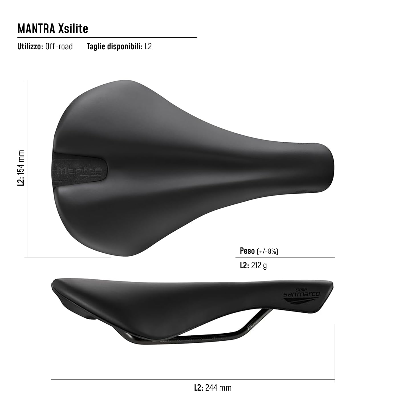 selle-san-marco-mantra-xsilite-l2-sella-gravel-off-road-nera image 5