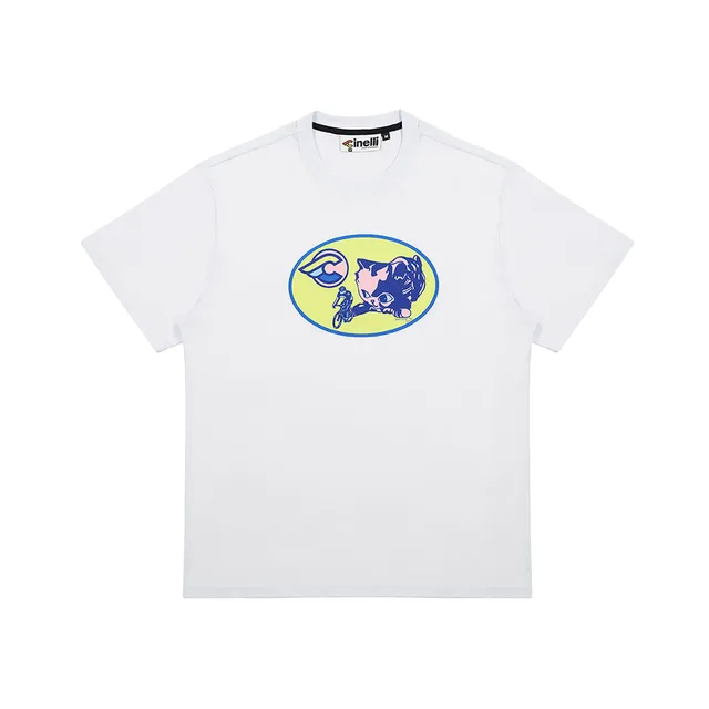 cinelli-t-shirt-shana-sadeghi-ray-kitten-white-maglia-art-program-unisex image 1