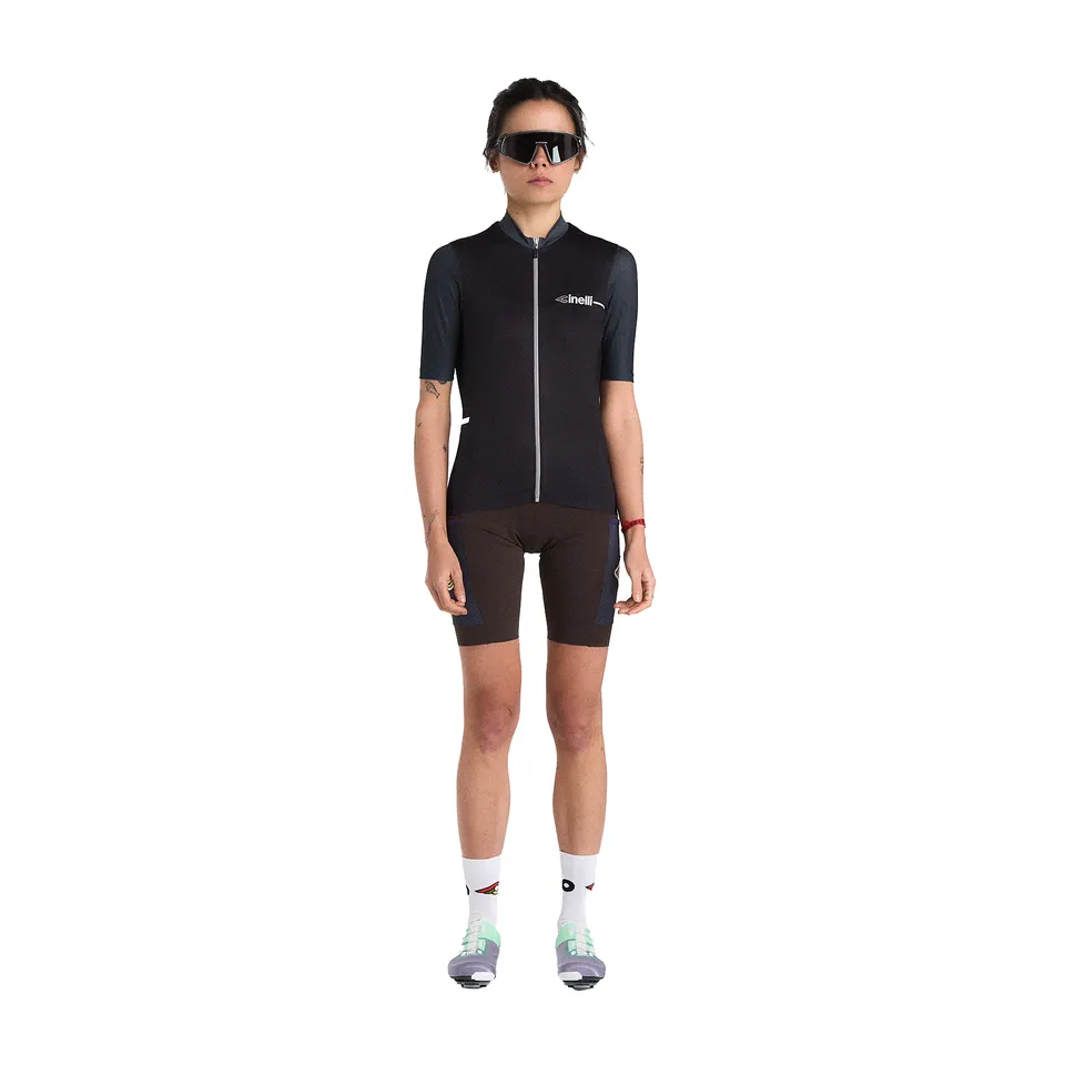 cinelli-tempo-maglia-ciclismo-donna-nero image 1