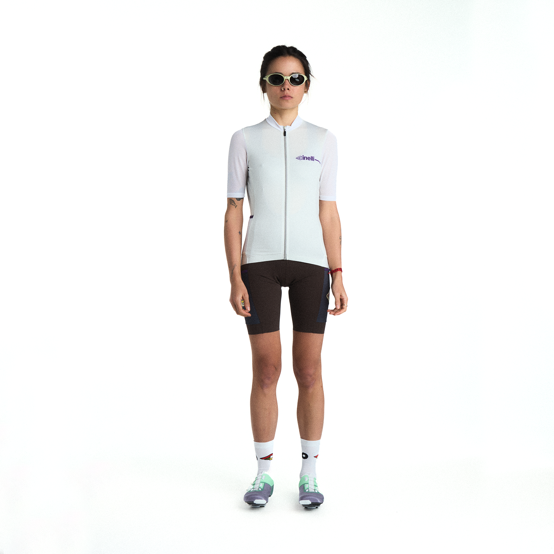 cinelli-tempo-maglia-donna-bianco-grigio image 1