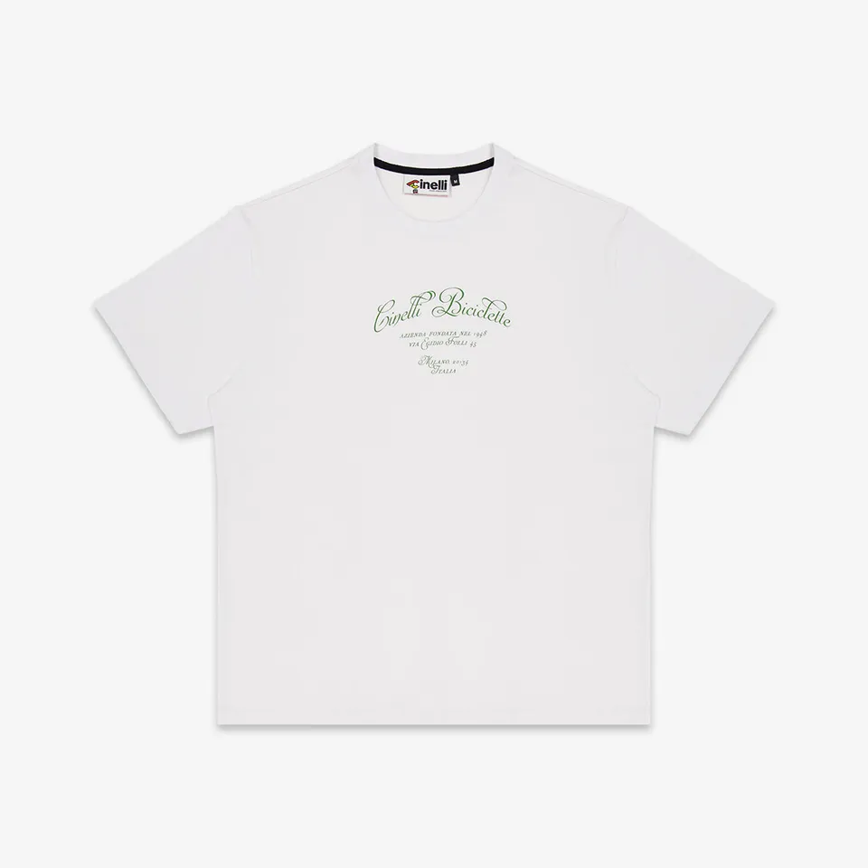 cinelli-via-folli-white-t-shirt-cotone-organico image 1