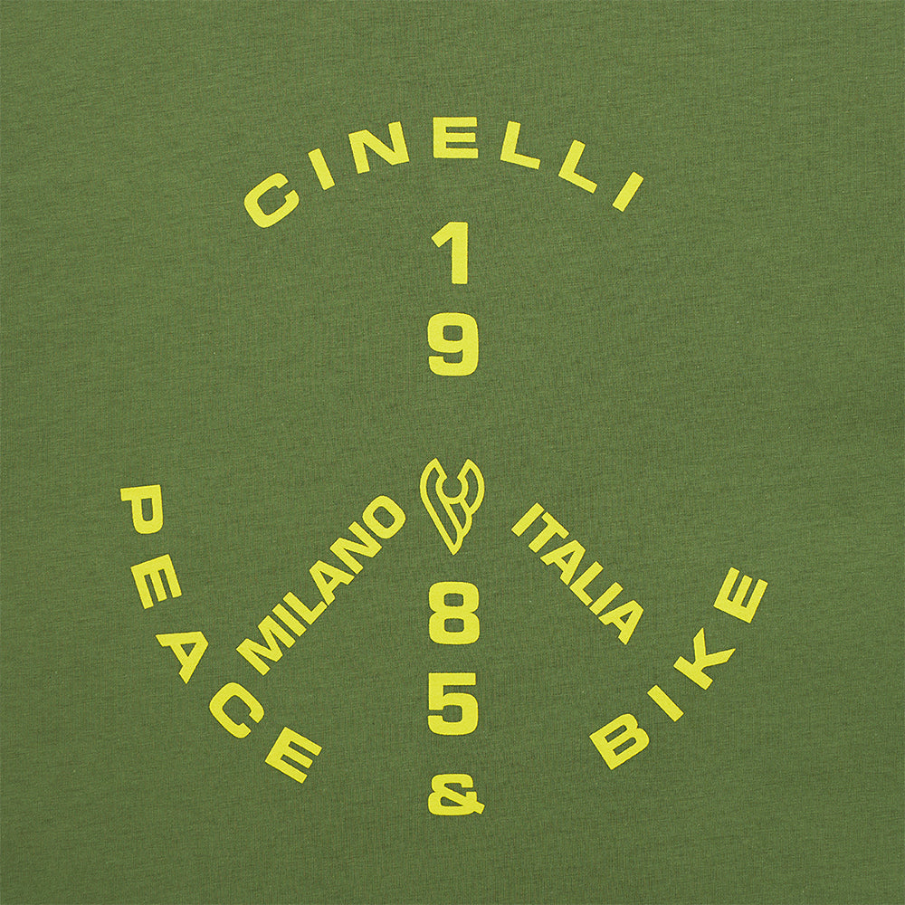 cinelli-t-shirt-peace-bike-85-green-maglietta-cotone image 4