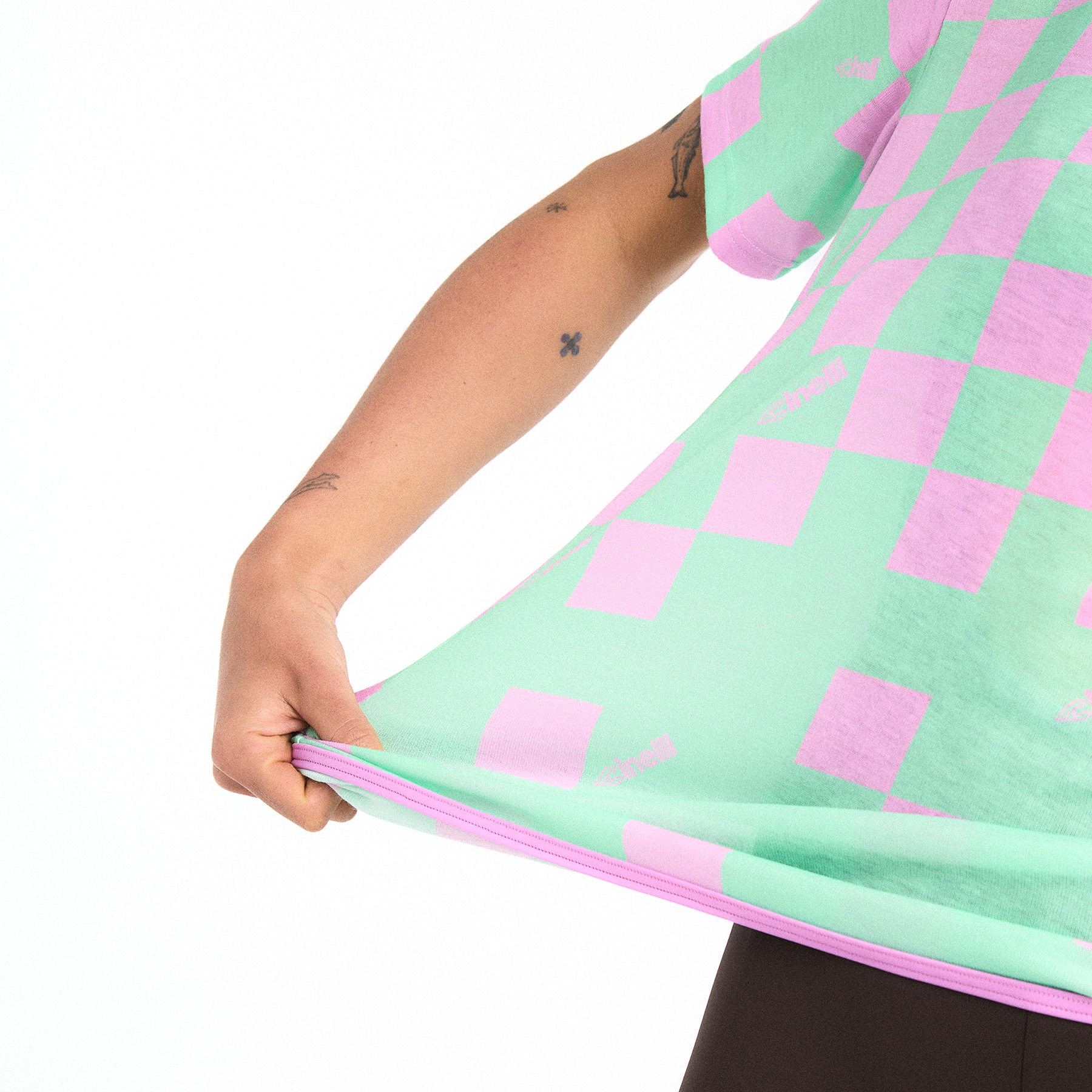 cinelli-tempo-5-tech-tee-donna-maglia-ciclismo-verde image 3