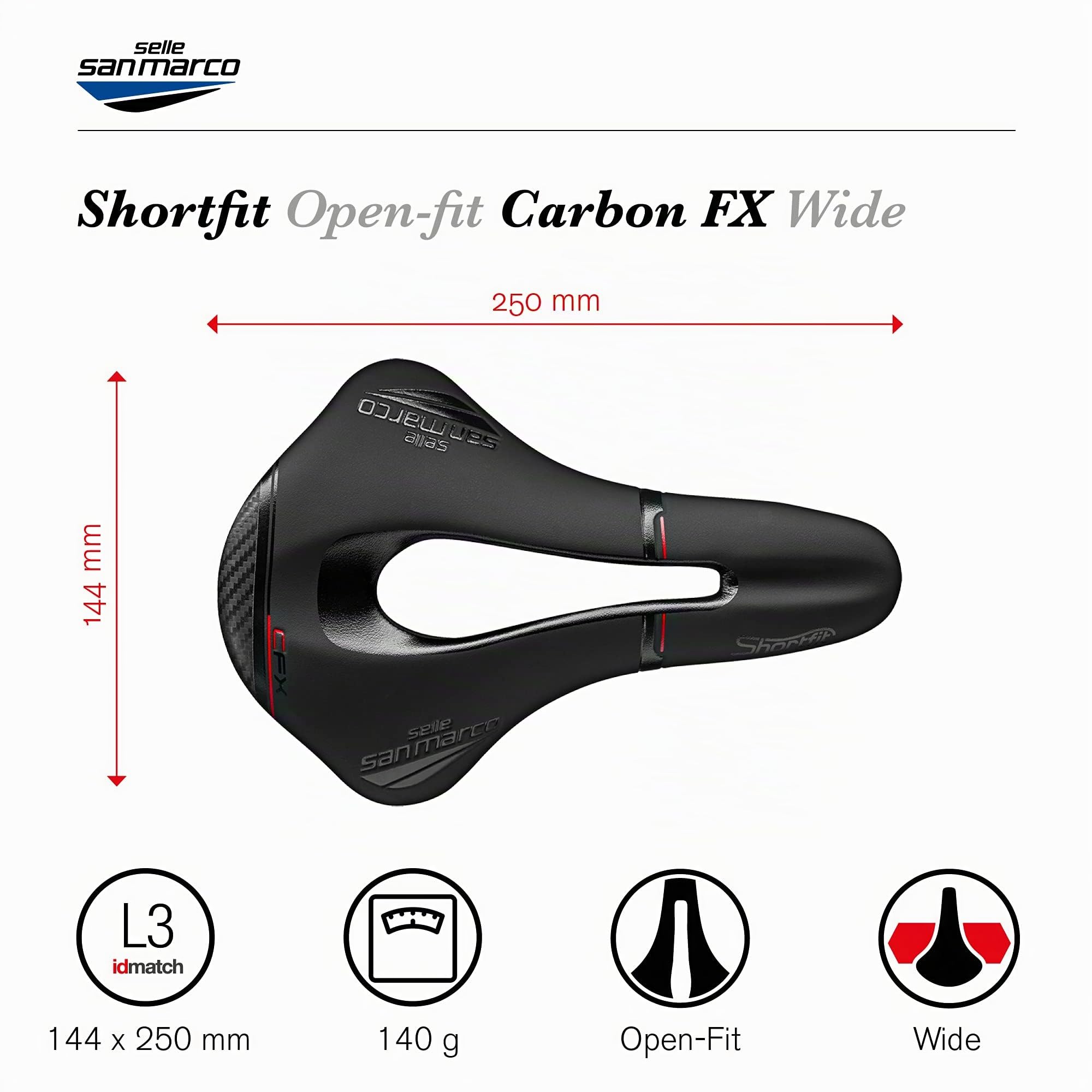 selle-san-marco-shortfit-carbon-fx-sella-corsa-gravel-carbonio-150-g image 6