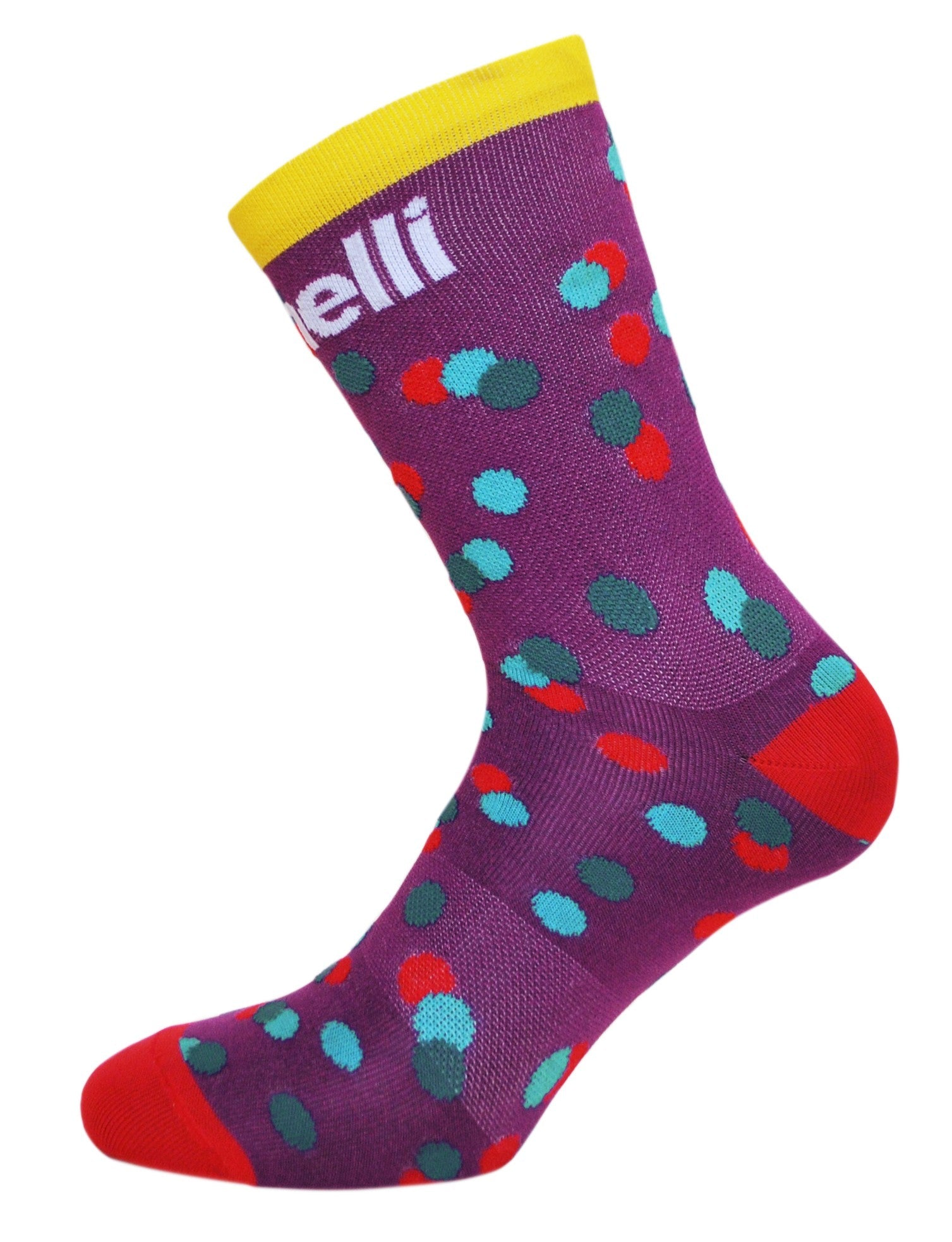 cinelli-caleido-dots-purple-calze-ciclismo image 3