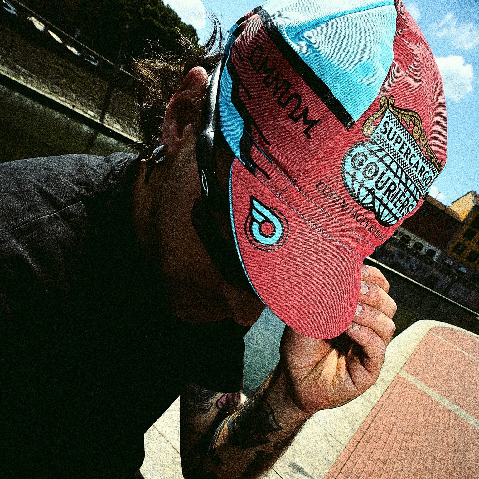 cinelli-x-omnium-supercargo-cappellino-ciclismo-rosso image 4