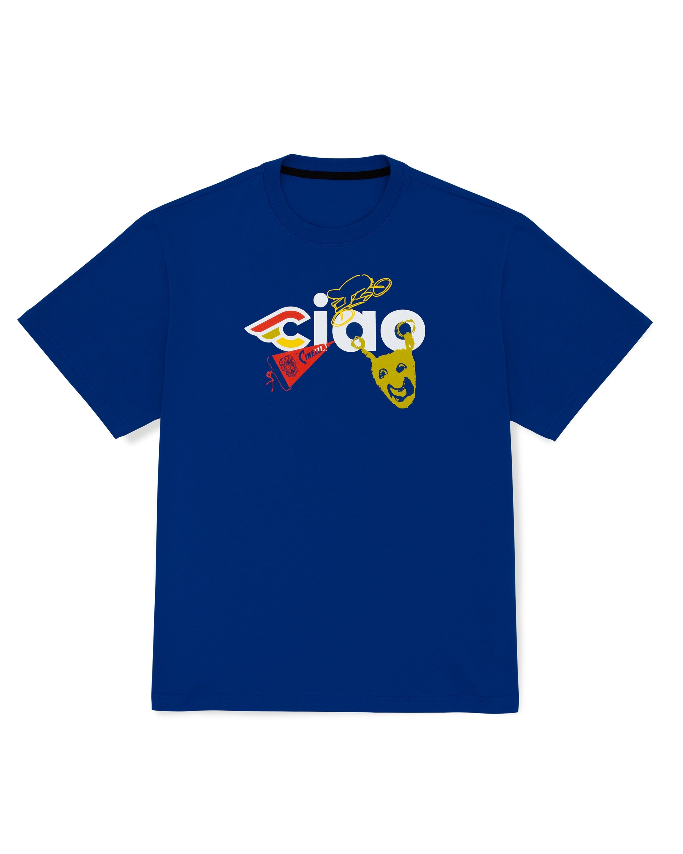 cinelli-t-shirt-ciao-icons-blu-navy-maglietta-cotone-made-in-italy image 1