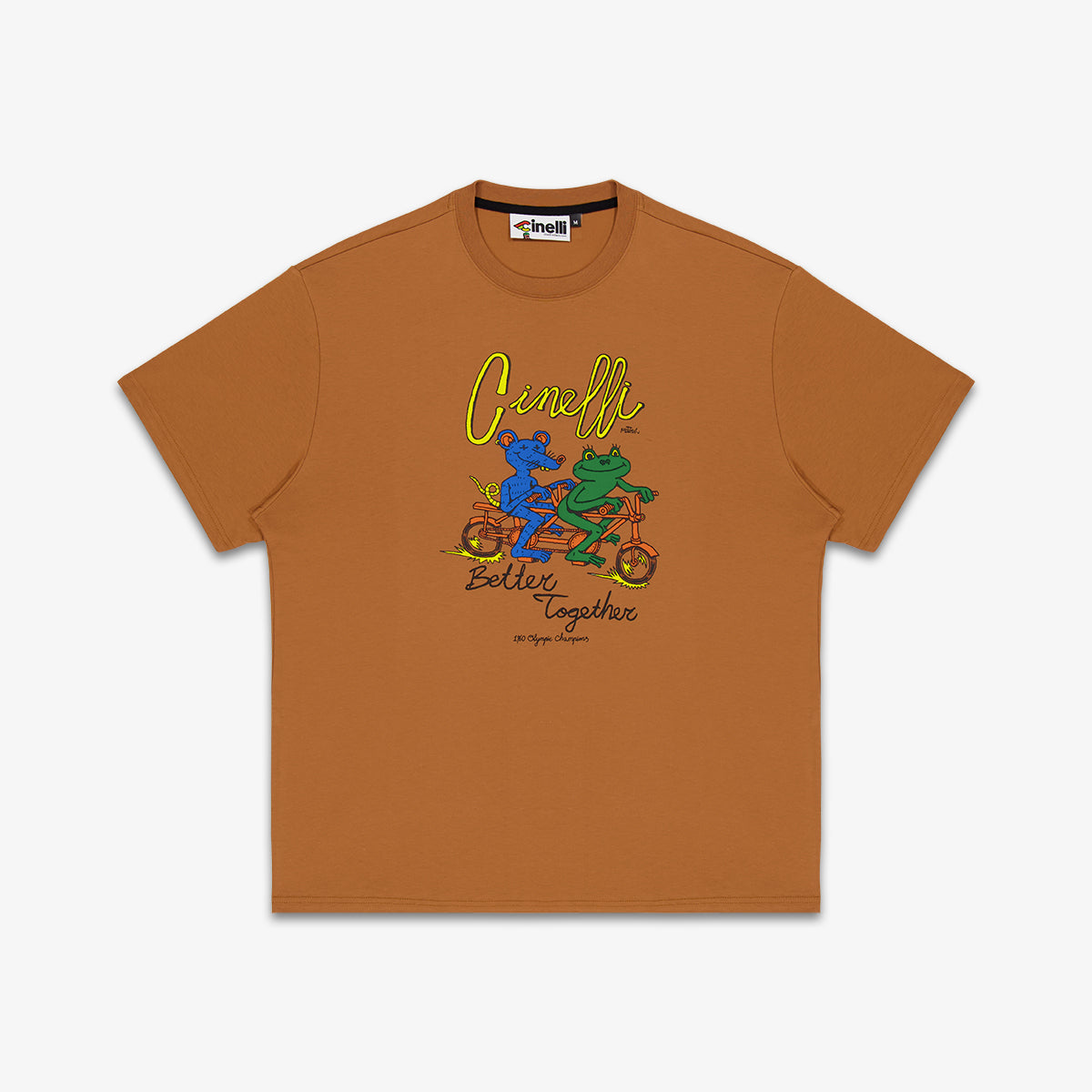 cinelli-melcher-oosterman-better-together-t-shirt-marrone image 1