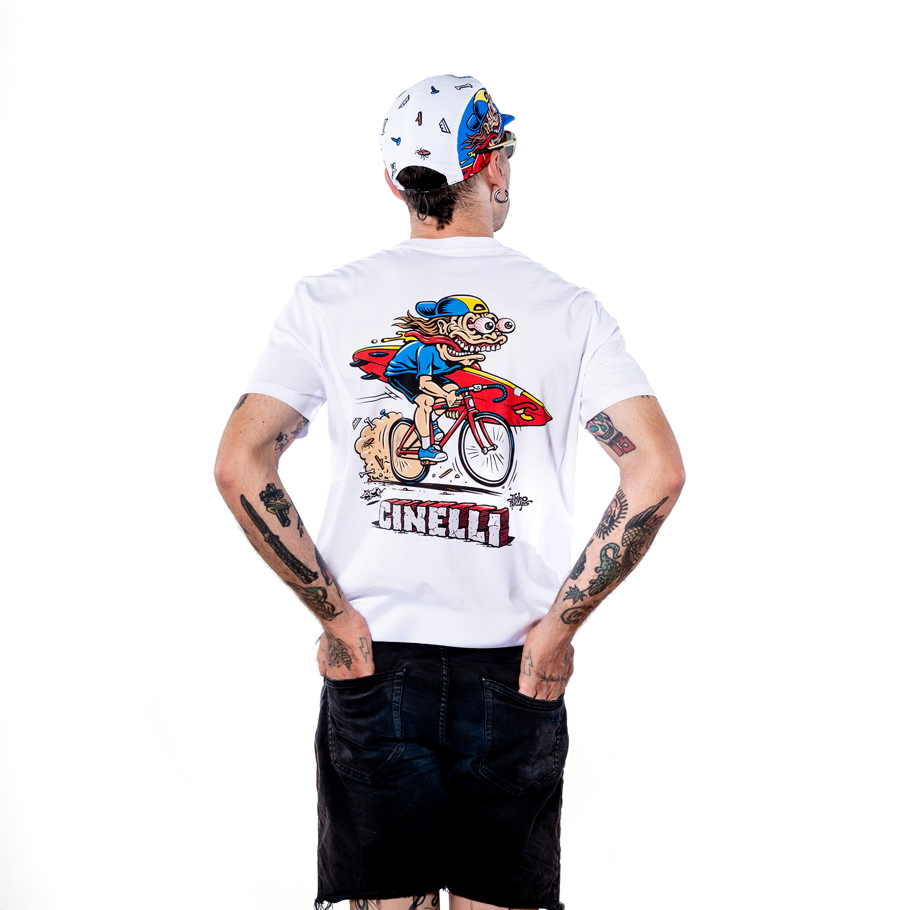 cinelli-jimbo-phillips-t-shirt-cotone-bianco image 1