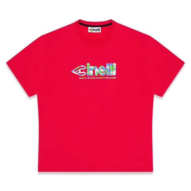 cinelli-global-cycling-t-shirt-rossa-unisex image 1