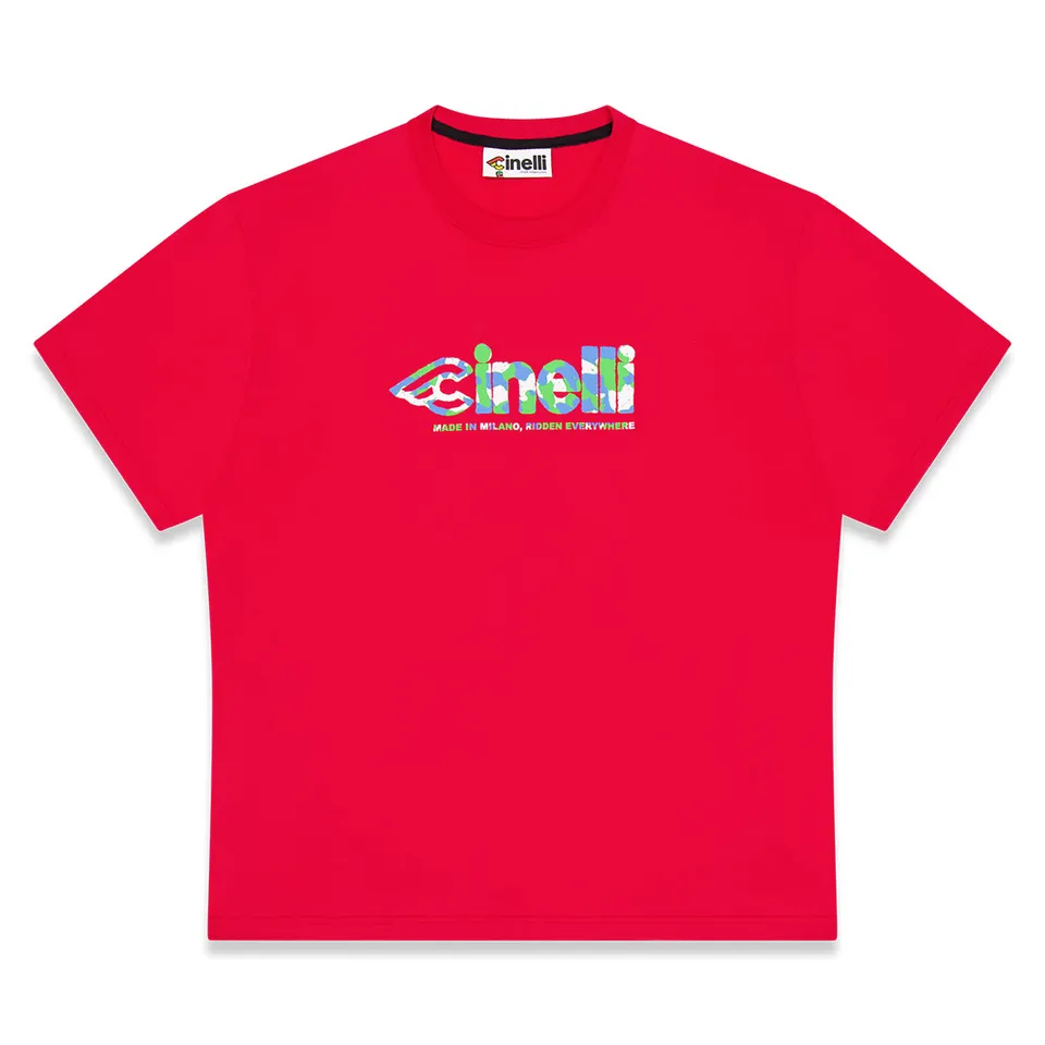cinelli-global-cycling-t-shirt-rossa-unisex image 1