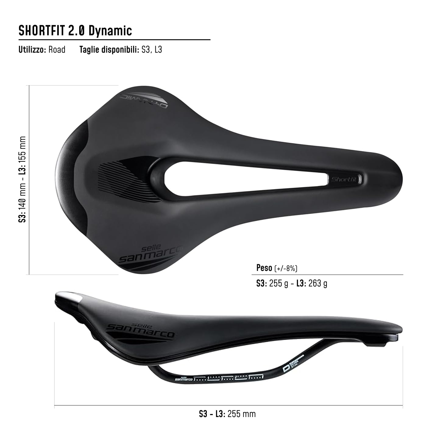 selle-san-marco-shortfit-2-0-dynamic-sella-per-bici-da-strada-con-imbottitura-pu image 5