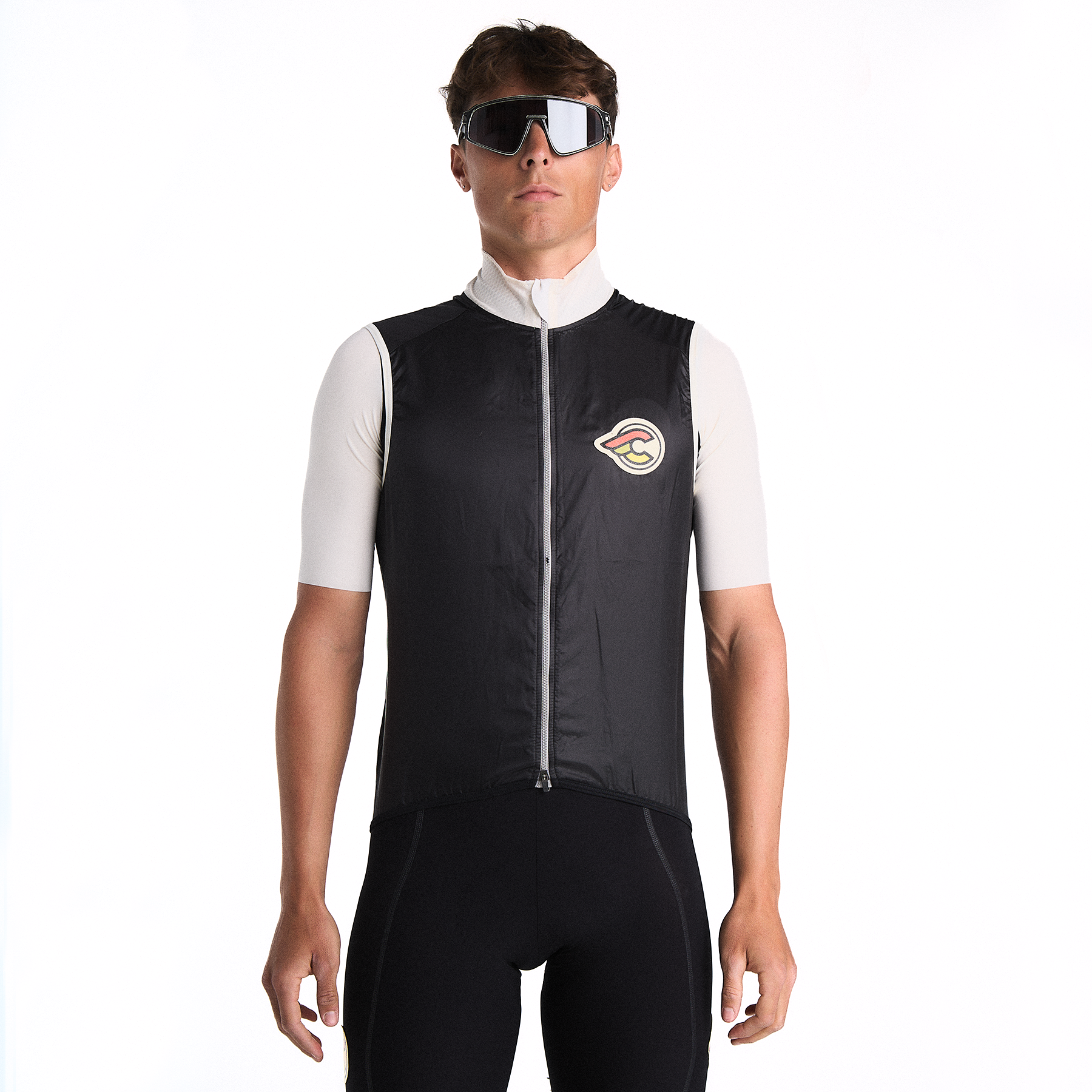 cinelli-supercorsa-gilet-antivento-nero-e-bianco image 3
