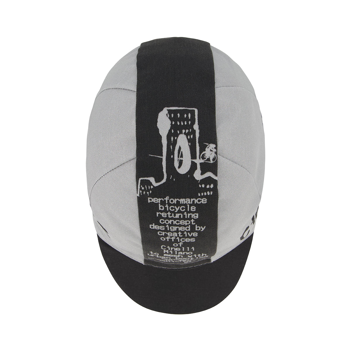 cinelli-silver-bootleg-cappellino-ciclismo-nero-argento image 4