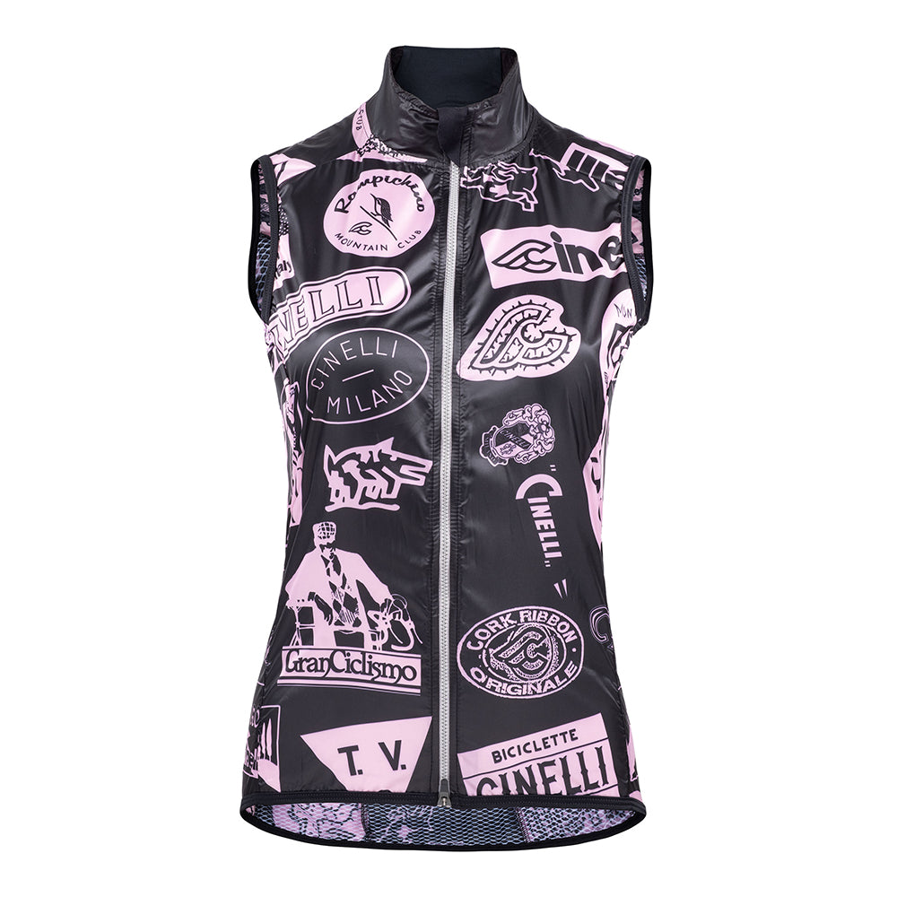 cinelli-tempo-woman-gilet-nero-antivento image 1