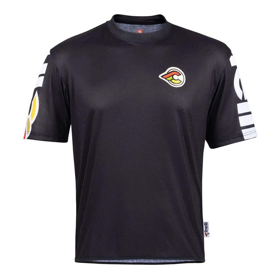 cinelli-tech-tee-mega-logo-maglia-nera-manica-corta image 1