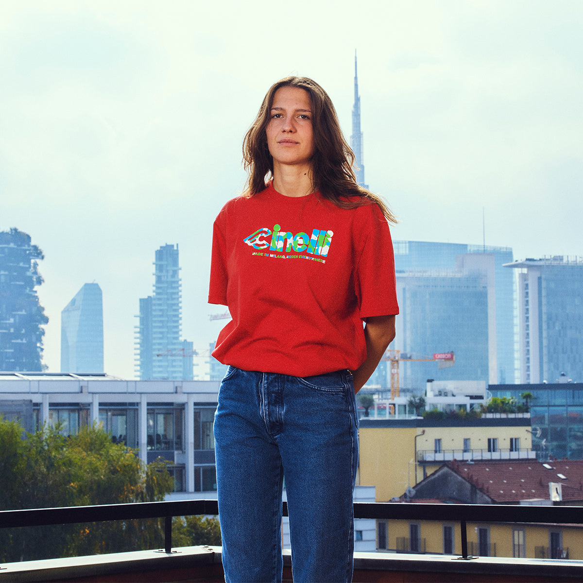 cinelli-global-cycling-t-shirt-rossa-unisex image 3
