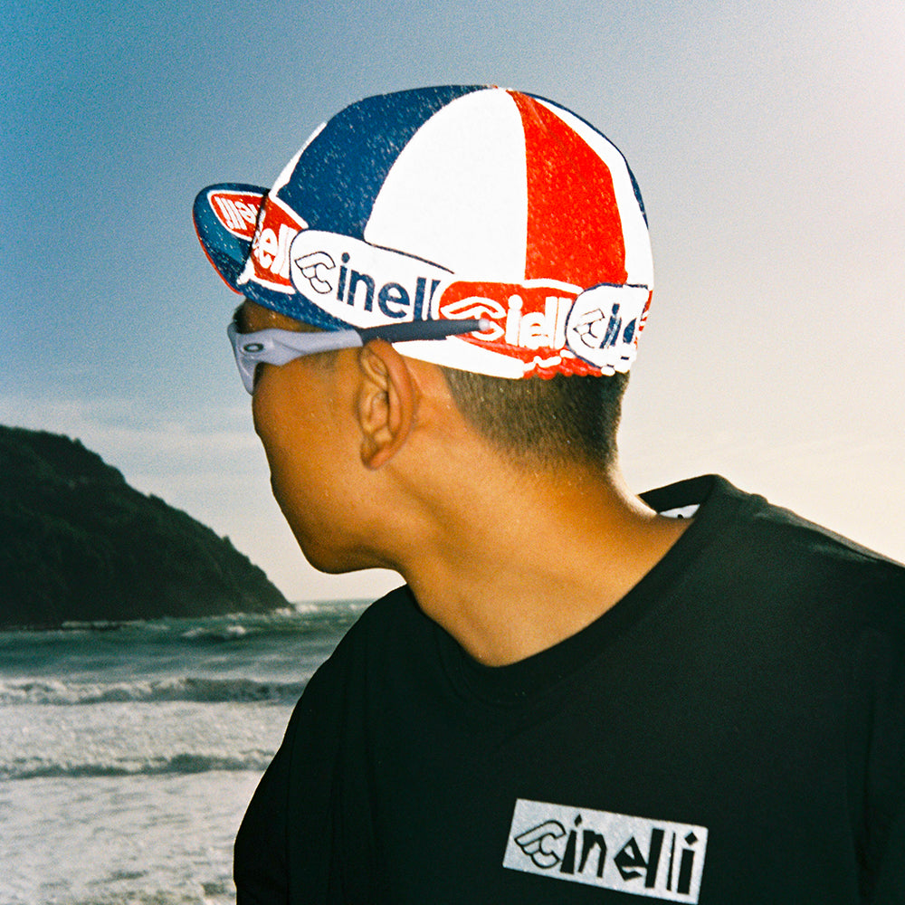 cinelli-cappellino-ciclismo-oval-rosso-e-blu image 5