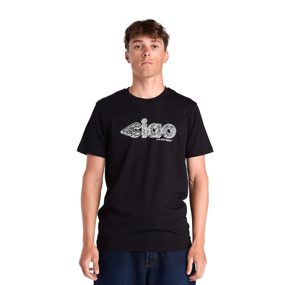 cinelli-ciao-chas-christiansen-t-shirt-nera image 1