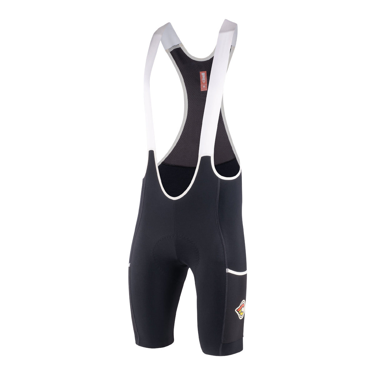 cinelli-tempo-black-white-pantaloncino-cargo-bibshort-invernale image 1