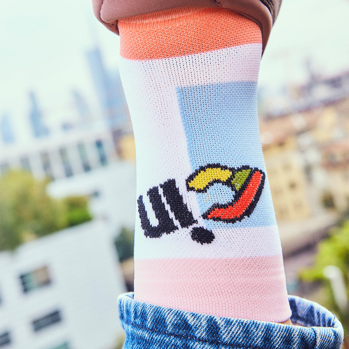 cinelli-cycling-socks-thelma-louise-red-and-pink-calze-ciclismo-made-in-italy image 3
